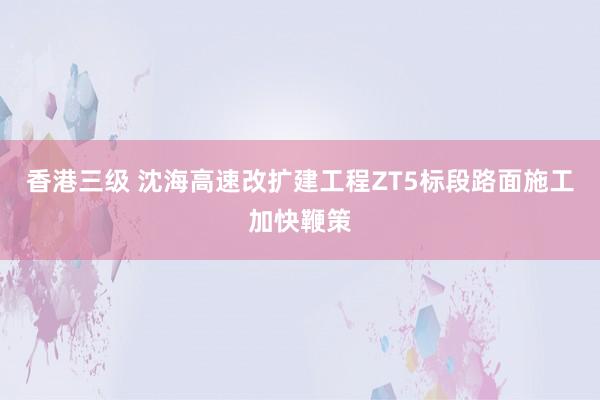 香港三级 沈海高速改扩建工程ZT5标段路面施工加快鞭策
