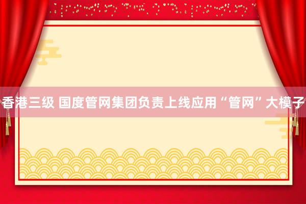 香港三级 国度管网集团负责上线应用“管网”大模子