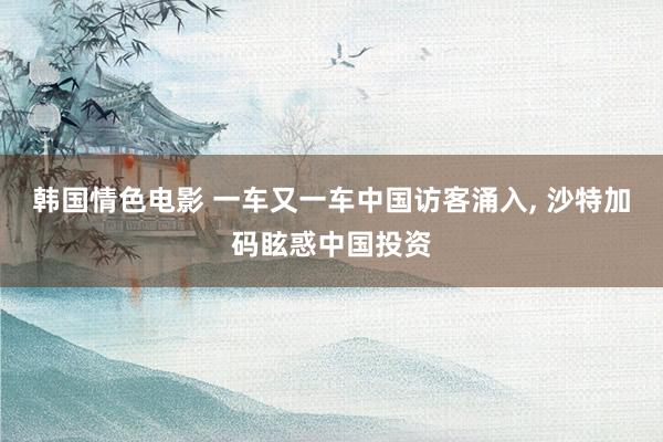 韩国情色电影 一车又一车中国访客涌入， 沙特加码眩惑中国投资