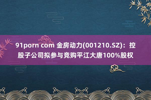 91porn com 金房动力(001210.SZ)：控股子公司拟参与竞购平江大唐100%股权