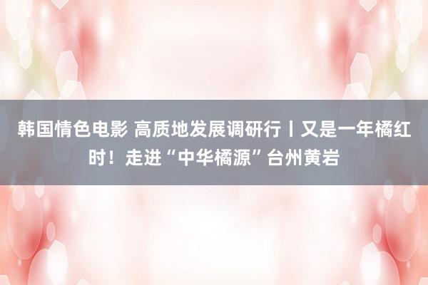 韩国情色电影 高质地发展调研行丨又是一年橘红时！走进“中华橘源”台州黄岩