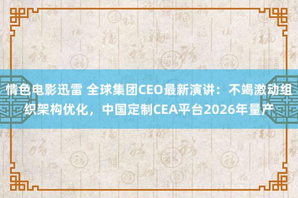 情色电影迅雷 全球集团CEO最新演讲：不竭激动组织架构优化，中国定制CEA平台2026年量产