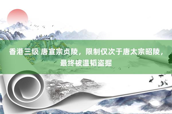 香港三级 唐宣宗贞陵，限制仅次于唐太宗昭陵，最终被温韬盗掘