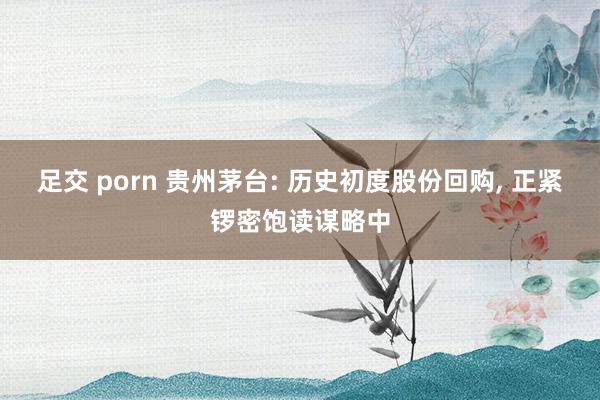 足交 porn 贵州茅台: 历史初度股份回购， 正紧锣密饱读谋略中