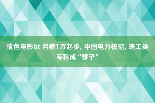 情色电影bt 月薪1万起步， 中国电力校招， 理工类专科成“骄子”