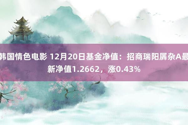 韩国情色电影 12月20日基金净值：招商瑞阳羼杂A最新净值1.2662，涨0.43%