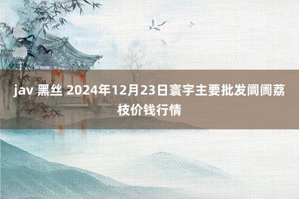 jav 黑丝 2024年12月23日寰宇主要批发阛阓荔枝价钱行情