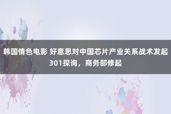 韩国情色电影 好意思对中国芯片产业关系战术发起301探询，商务部修起