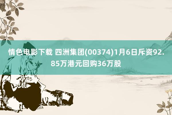 情色电影下载 四洲集团(00374)1月6日斥资92.85万港元回购36万股