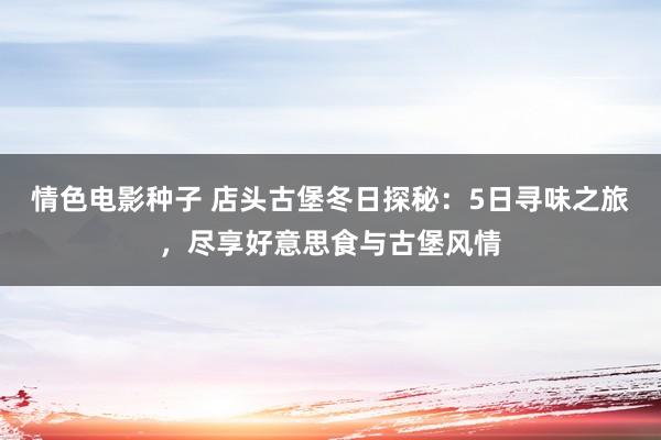 情色电影种子 店头古堡冬日探秘：5日寻味之旅，尽享好意思食与古堡风情