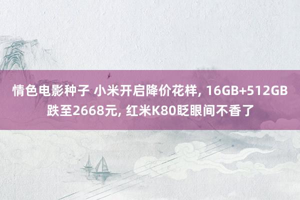 情色电影种子 小米开启降价花样， 16GB+512GB跌至2668元， 红米K80眨眼间不香了