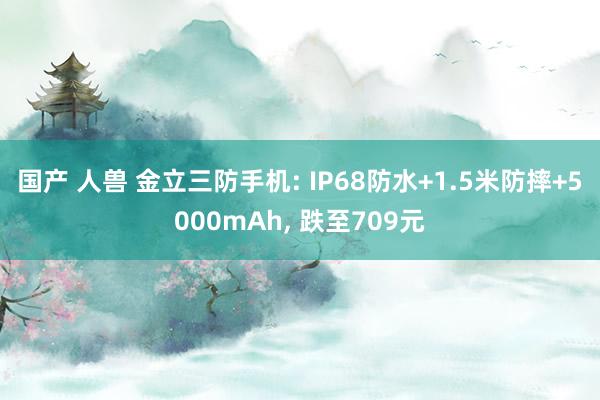 国产 人兽 金立三防手机: IP68防水+1.5米防摔+5000mAh， 跌至709元