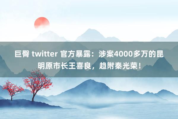 巨臀 twitter 官方暴露：涉案4000多万的昆明原市长王喜良，趋附秦光荣！