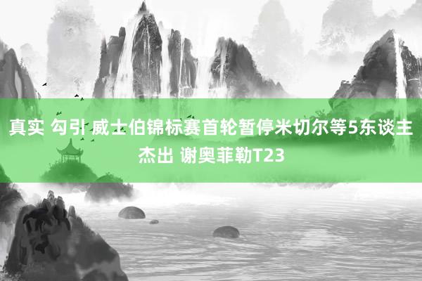 真实 勾引 威士伯锦标赛首轮暂停米切尔等5东谈主杰出 谢奥菲勒T23