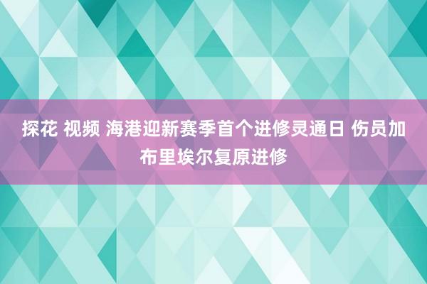 探花 视频 海港迎新赛季首个进修灵通日 伤员加布里埃尔复原进修