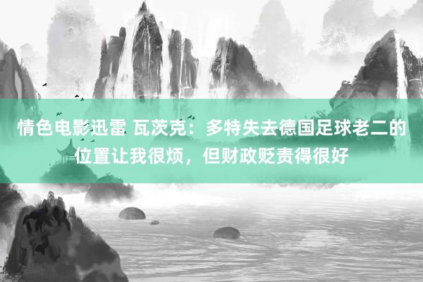 情色电影迅雷 瓦茨克：多特失去德国足球老二的位置让我很烦，但财政贬责得很好