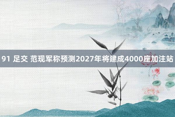 91 足交 范现军称预测2027年将建成4000座加注站