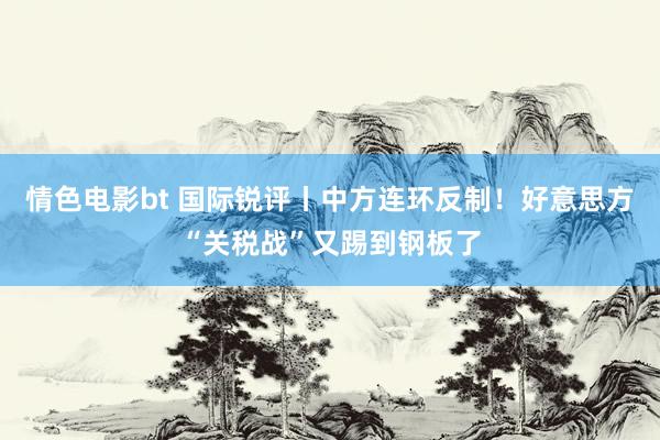 情色电影bt 国际锐评丨中方连环反制！好意思方“关税战”又踢到钢板了