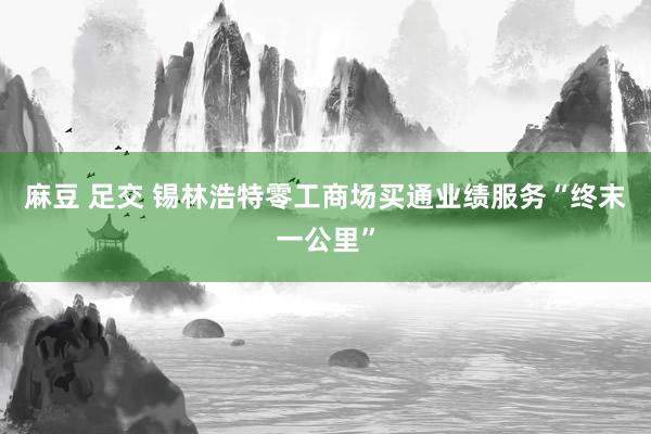 麻豆 足交 锡林浩特零工商场买通业绩服务“终末一公里”