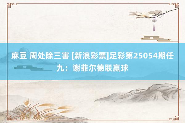 麻豆 周处除三害 [新浪彩票]足彩第25054期任九：谢菲尔德联赢球