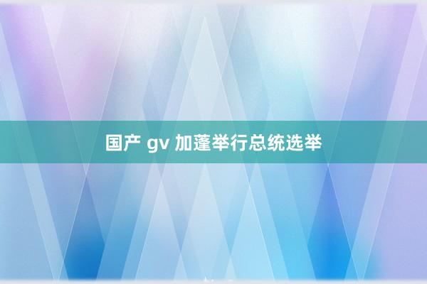 国产 gv 加蓬举行总统选举