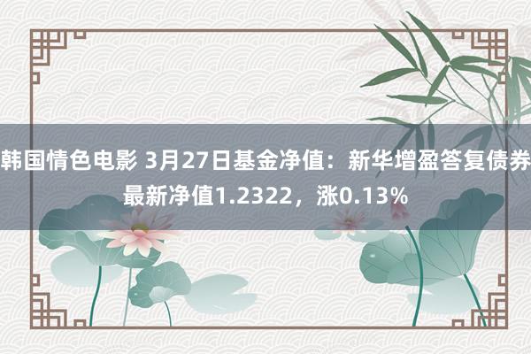 韩国情色电影 3月27日基金净值：新华增盈答复债券最新净值1.2322，涨0.13%