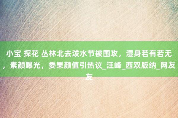 小宝 探花 丛林北去泼水节被围攻，湿身若有若无，素颜曝光，委果颜值引热议_汪峰_西双版纳_网友