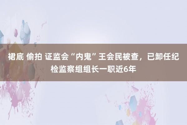 裙底 偷拍 证监会“内鬼”王会民被查，已卸任纪检监察组组长一职近6年