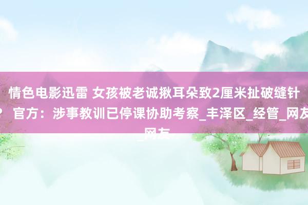 情色电影迅雷 女孩被老诚揪耳朵致2厘米扯破缝针？ 官方：涉事教训已停课协助考察_丰泽区_经管_网友
