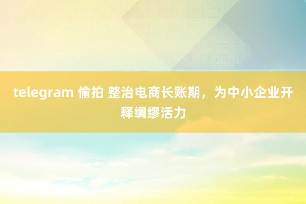 telegram 偷拍 整治电商长账期，为中小企业开释绸缪活力