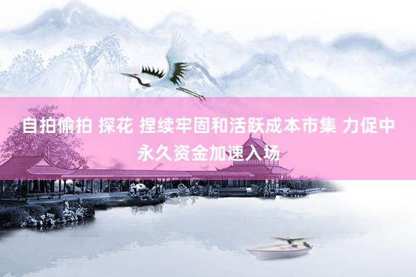 自拍偷拍 探花 捏续牢固和活跃成本市集 力促中永久资金加速入场