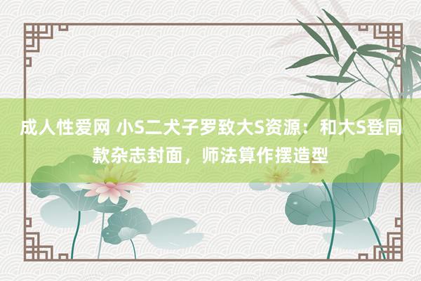 成人性爱网 小S二犬子罗致大S资源：和大S登同款杂志封面，师法算作摆造型